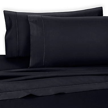Wamsutta&reg; Dream Zone&reg; Pima  725-Thread-Count Twin XL Flat Sheet in Navy. View a larger version of this product image.