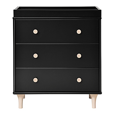 babyletto Lolly 3-Drawer Changer Dresser in Black/Natural. View a larger version of this product image.