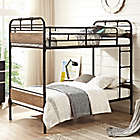 Alternate image 3 for Forest Gate Rustic Industrial Twin-Over-Twin Bunk Bed in Black