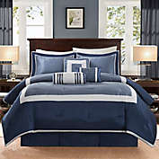 Navy Gray Comforter Bed Bath Beyond, Navy Blue And Grey Bed Set