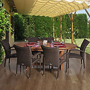 Amazonia Lemans 7-Piece Extendable Oval Patio Dining Set with Armchairs