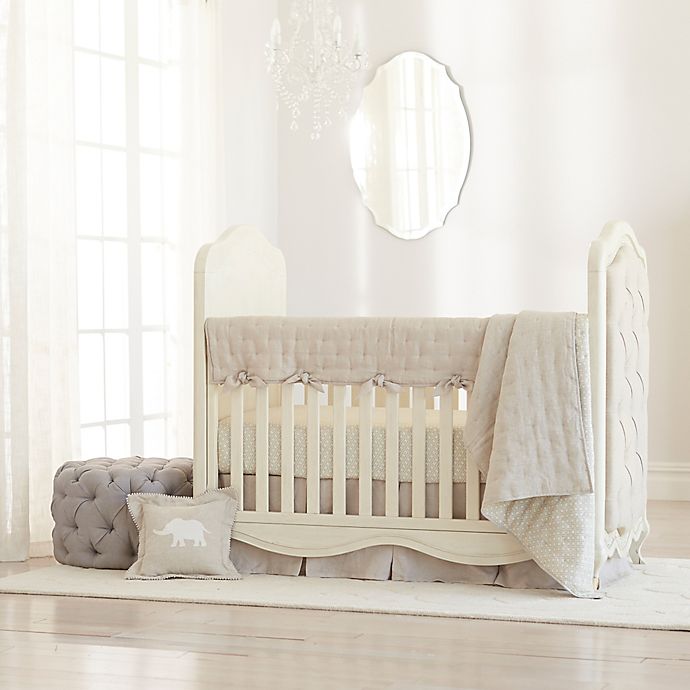 Alternate image 1 for Just Born® Keepsake Linen Crib Bedding Collection in Flax