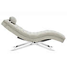 Alternate image 3 for Safavieh Monroe Chaise Lounge in Grey with Headrest Pillow