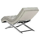 Alternate image 5 for Safavieh Monroe Chaise Lounge in Grey with Headrest Pillow