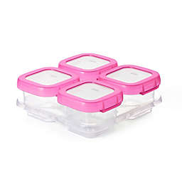 OXO Tot® 4-Pack 4 oz. Baby Blocks Freezer Containers in Pink
