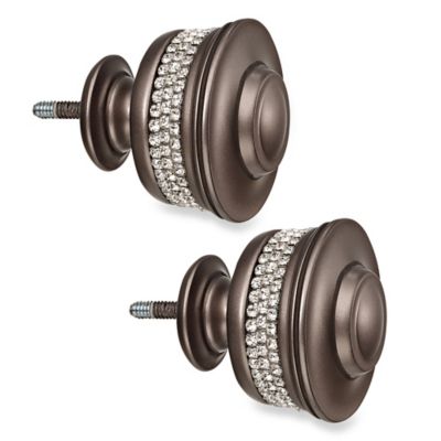Cambria&reg; Premier Complete Banded Finials (Set of 2)