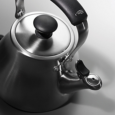 OXO Good Grips&reg; Brushed Stainless Steel Tea Kettle. View a larger version of this product image.