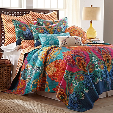 Levtex Home Madalyn 3-Piece Reversible Full/Queen Quilt Set in Blue. View a larger version of this product image.