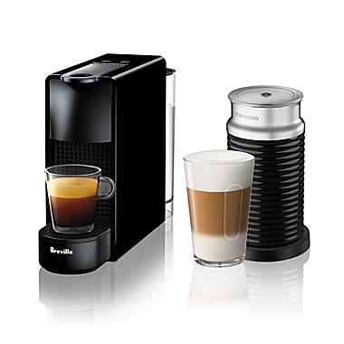 Nespresso&reg; by Breville&reg; Essenza Mini Espresso Maker Bundle with Aeroccino Frother in Black. View a larger version of this product image.