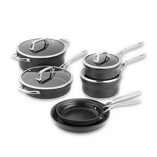 Alternate image 1 for Zwilling® J.A. Henckels Motion Nonstick Hard-Anodized 10-Piece Cookware Set in Grey