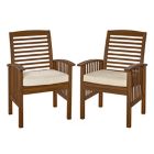 Alternate image 0 for Forest Gate Eagleton Acacia Wood Patio Chairs with Cushions in Dark Brown (Set of 2)