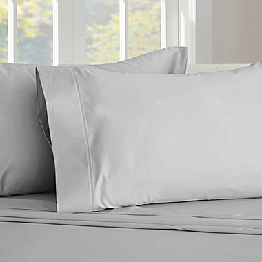 Therapedic&reg; 450-Thread-Count Split King Sheet Set in Grey. View a larger version of this product image.