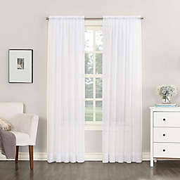 No.918® Emily Sheer Voile 108-Inch Rod Pocket Window Curtain Panel in White (Single)