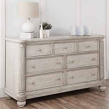 Kingsley Charleston 7-Drawer Dresser in Weathered White. View a larger version of this product image.