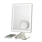 Alternate image 0 for iHome Pro Rechargeable Vanity Speaker Mirror in Silver/Nickel