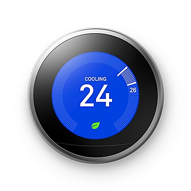 Google Nest Learning Thermostat 3rd Generation in Stainless Steel. View a larger version of this product image.