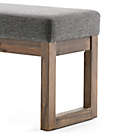 Alternate image 3 for Simpli Home&trade; Milltown Small Ottoman Bench in Grey