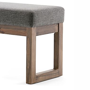 Simpli Home&trade; Milltown Small Ottoman Bench in Grey. View a larger version of this product image.