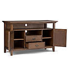 Alternate image 2 for Simpli Home&trade; Redmond Solid Wood Tall TV Media Stand in Rustic Natural Aged Brown