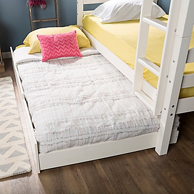 Forest Gate&trade; Charlotte Twin Bunk Bed with Trundle in White. View a larger version of this product image.