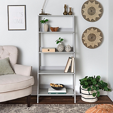 Forest Gate&trade; 55-Inch Modern Ladder Bookcase in Grey. View a larger version of this product image.