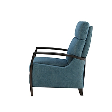 Madison Park Katniss Push-Back Recliner in Blue. View a larger version of this product image.