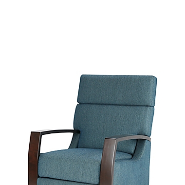 Madison Park Katniss Push-Back Recliner in Blue. View a larger version of this product image.