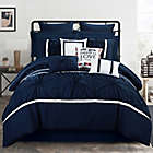 Alternate image 0 for Chic Home Palmetto 16-Piece Queen Comforter Set in Navy