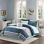 Alternate image 1 for Intelligent Design Gemma 7-Piece Twin XL Comforter Set in Blue