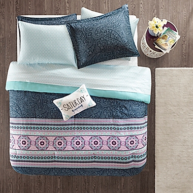 Intelligent Design Gemma 7-Piece Twin XL Comforter Set in Blue. View a larger version of this product image.