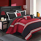 Alternate image 1 for Chic Home Annabel 10-Piece Queen Comforter Set in Red