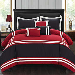 Chic Home Annabel 10-Piece Queen Comforter Set in Red