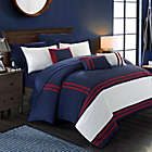 Alternate image 1 for Chic Home Annabel 10-Piece Queen Comforter Set in Navy