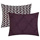 Alternate image 3 for Chic Home Portia 4-Piece Reversible Full/Queen Comforter Set in Purple