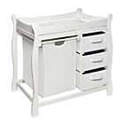 Alternate image 0 for Badger Basket Sleigh Changing Table with Hamper and 3 Baskets in White