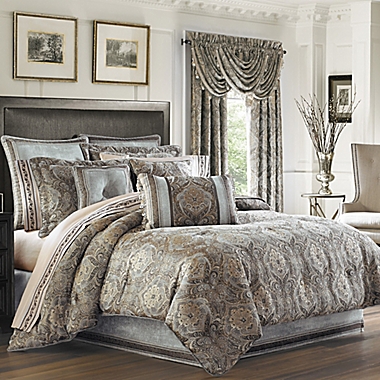 J. Queen New York&trade; Provence 4-Piece Queen Comforter Set in Stone. View a larger version of this product image.