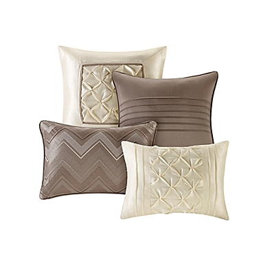 Madison Park&reg; Essentials Joella 24-Piece King Comforter Set in Mushroom. View a larger version of this product image.