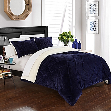 Chic Home Aurelia 2-Piece Twin XL Comforter Set in Navy. View a larger version of this product image.
