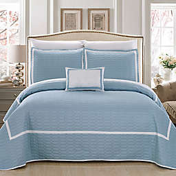 Chic Home Neal King Quilt Set in Blue