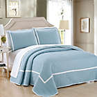 Alternate image 1 for Chic Home Halrowe Reversible Queen Quilt Set in Blue