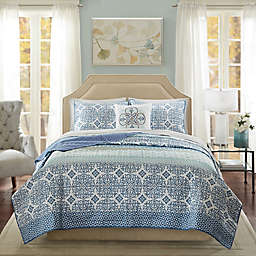 Madison Park Sybil 6-Piece Twin Coverlet Set in Blue