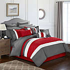Alternate image 1 for Chic Home Seigel 16-Piece King Comforter Set in Red