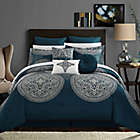 Alternate image 0 for Chic Home Lira 13-Piece Queen Comforter Set in Blue