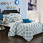 Alternate image 1 for Chic Home Arvin 4-Piece Reversible Twin Quilt Set in Blue