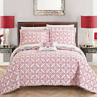 Alternate image 0 for Chic Home Eindhoven 4-Piece Reversible Queen Quilt Set in Pink