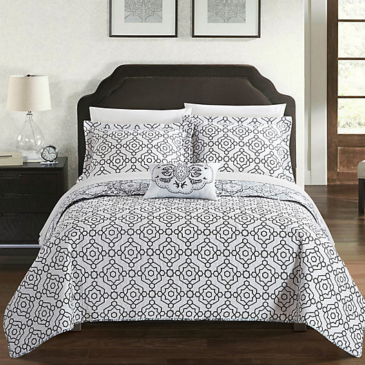 Alternate image 1 for Chic Home Eindhoven 4-Piece Reversible Quilt Set