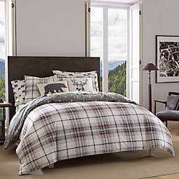 Eddie Bauer® Alder Plaid 3-Piece Reversible King Comforter Set in Grey