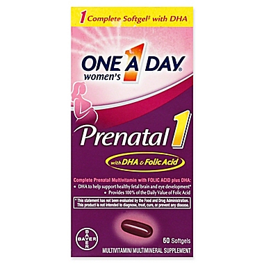 One A Day&reg; 60-Count Prenatal 1 Multivitamin Multimineral Softgels. View a larger version of this product image.