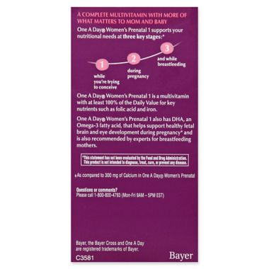 One A Day&reg; 60-Count Prenatal 1 Multivitamin Multimineral Softgels. View a larger version of this product image.