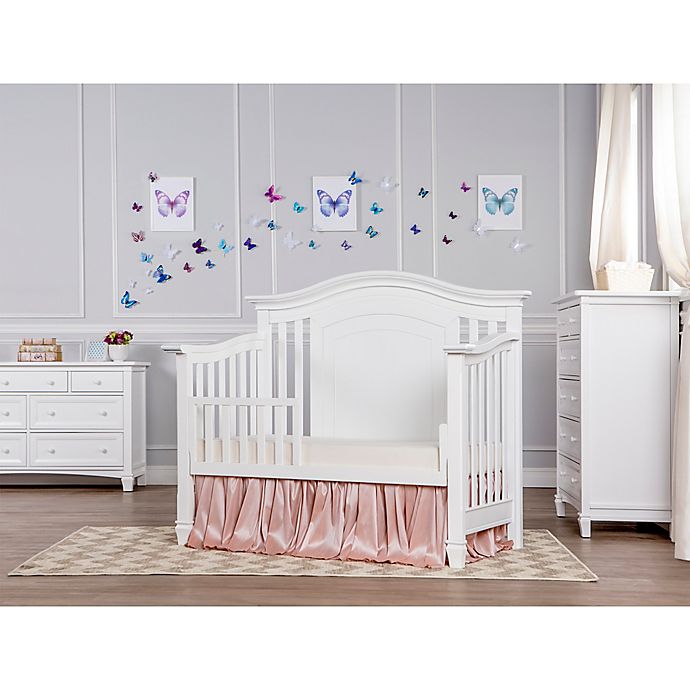 Convertible Crib In Winter White, Evolur Fairbanks Double Dresser